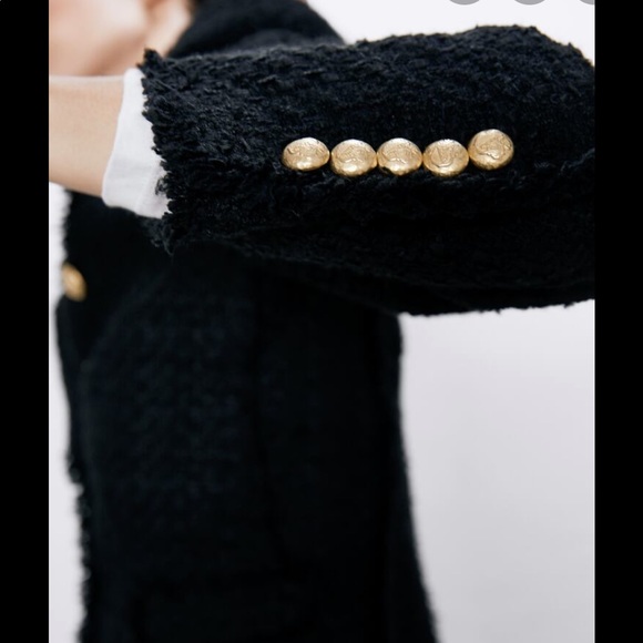 Zara tweed black Coat / Jacket - Picture 8 of 9